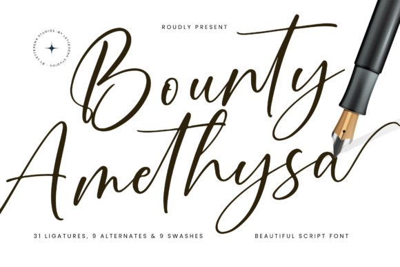 Bounty Amethysa: A Script Font for Elegant Branding