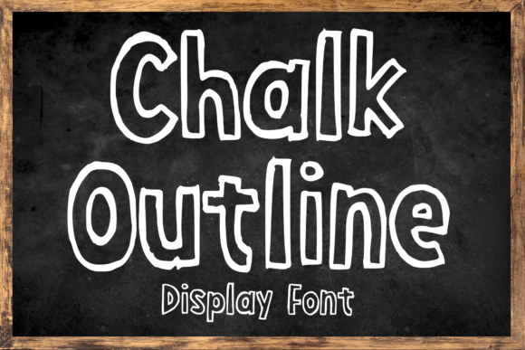 Chalk Outline Font for Handmade Creations