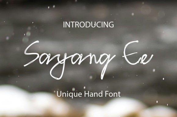 Font Choice That Speaks Volumes: Sayang Ee in Action