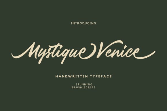 Mystique Venice: A Script Font for Editorial Elegance