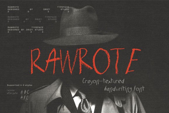 Rawrote: A Crayon-Textured Handwriting Font for Web Design