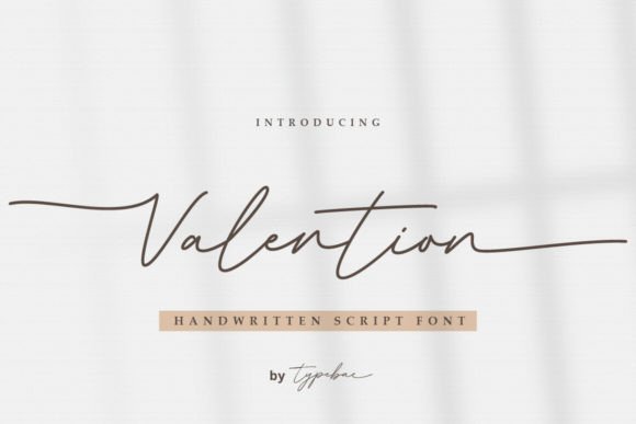 Valention: A Script Font for Editorial Elegance